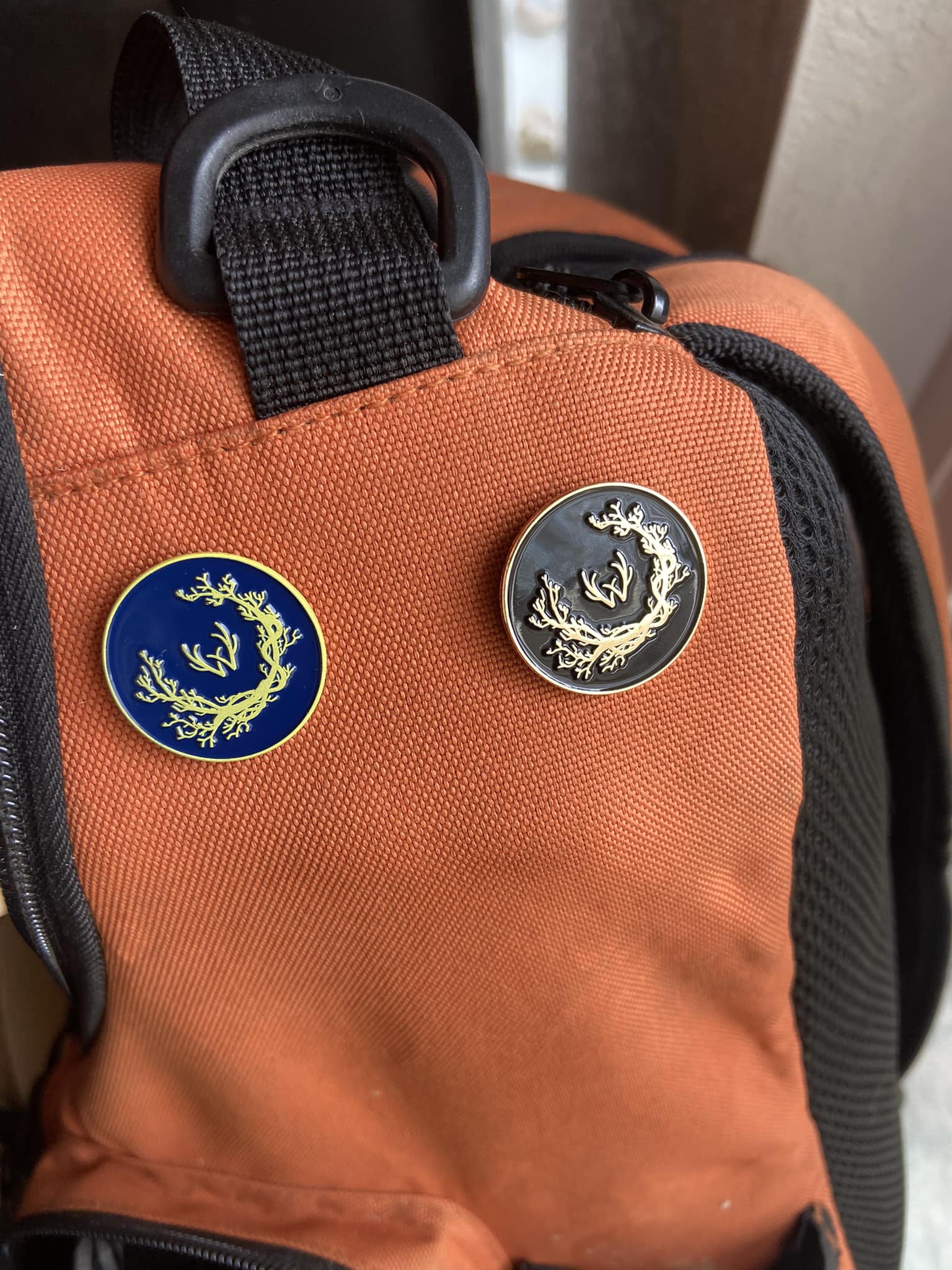 Wong Way Woods member pins representing doubles partnership