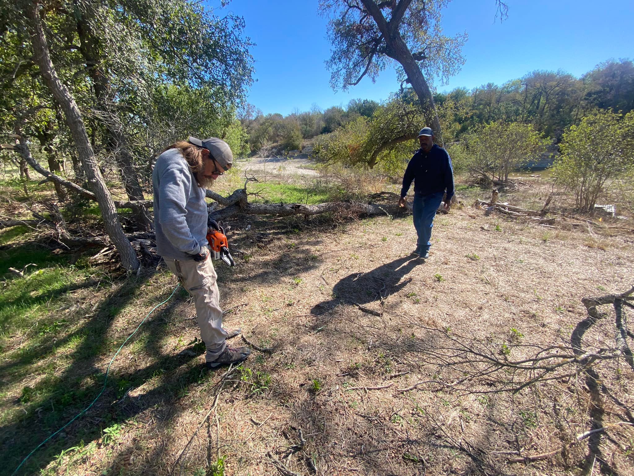 Community volunteers building Wong Way Woods course